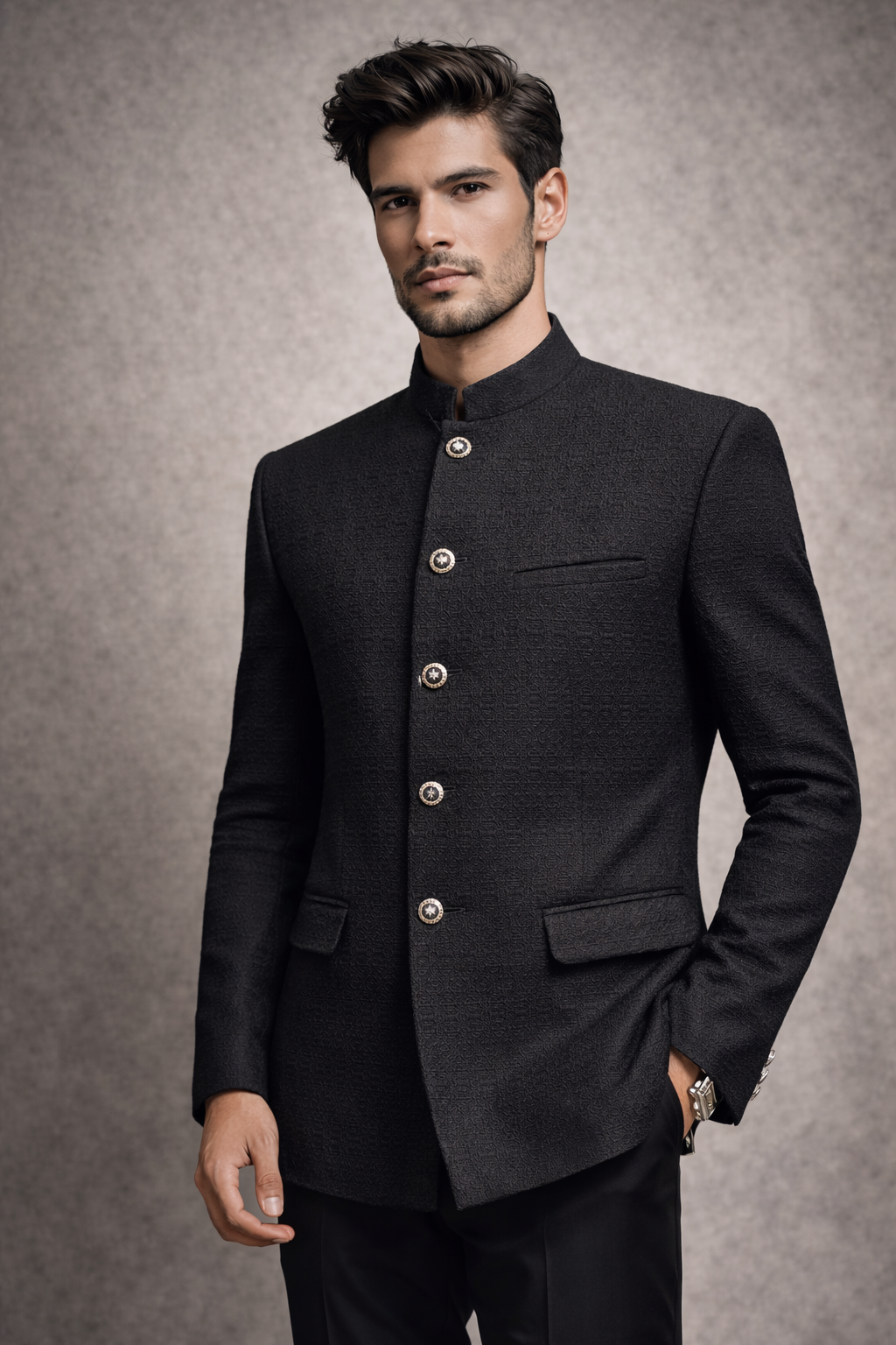 Black Royale Bandhgala