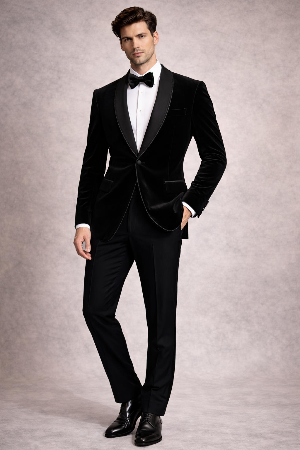 Classic Black Velvet Tuxedo