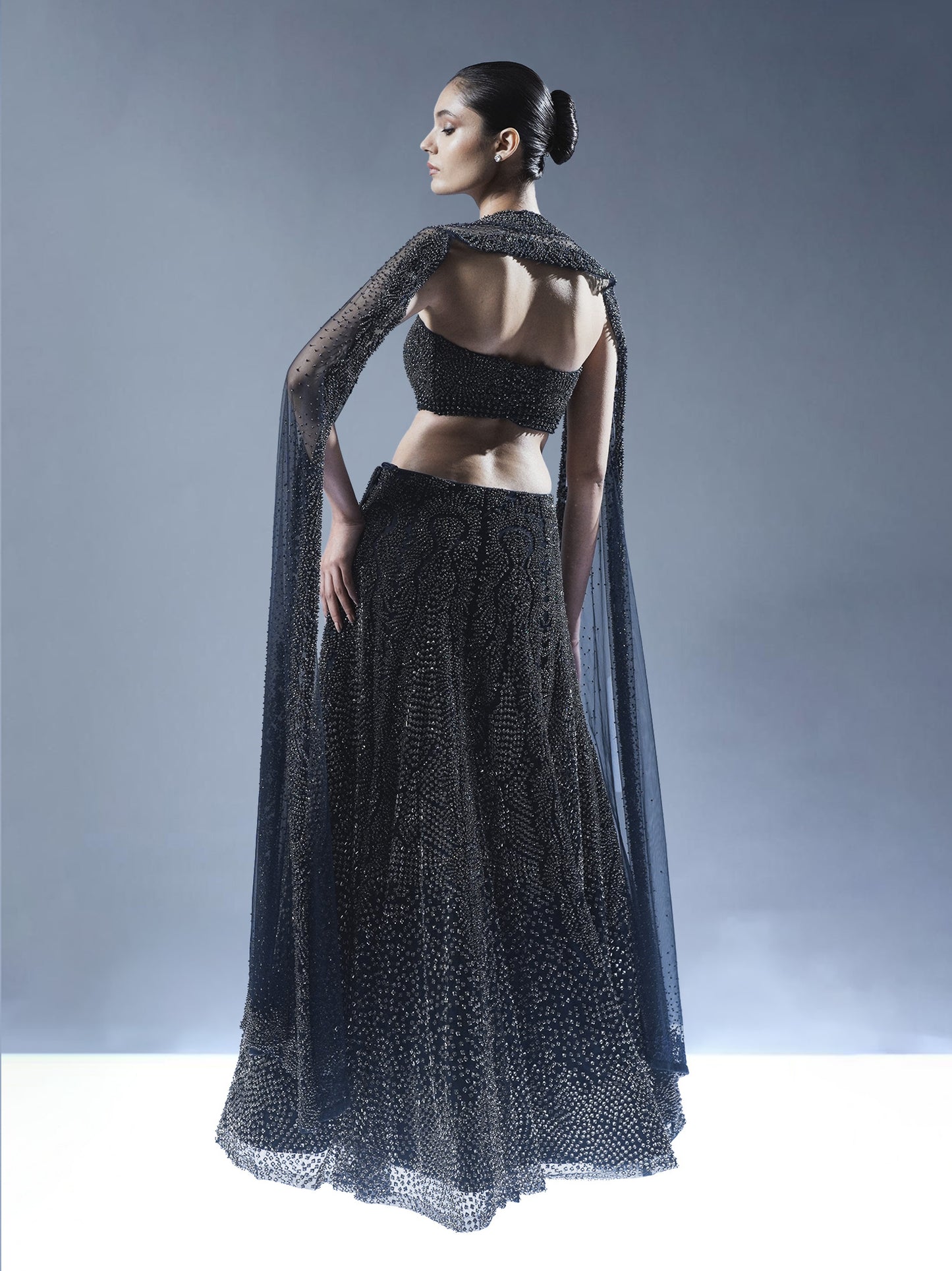 Midnight Noir Embellished Lehenga Set