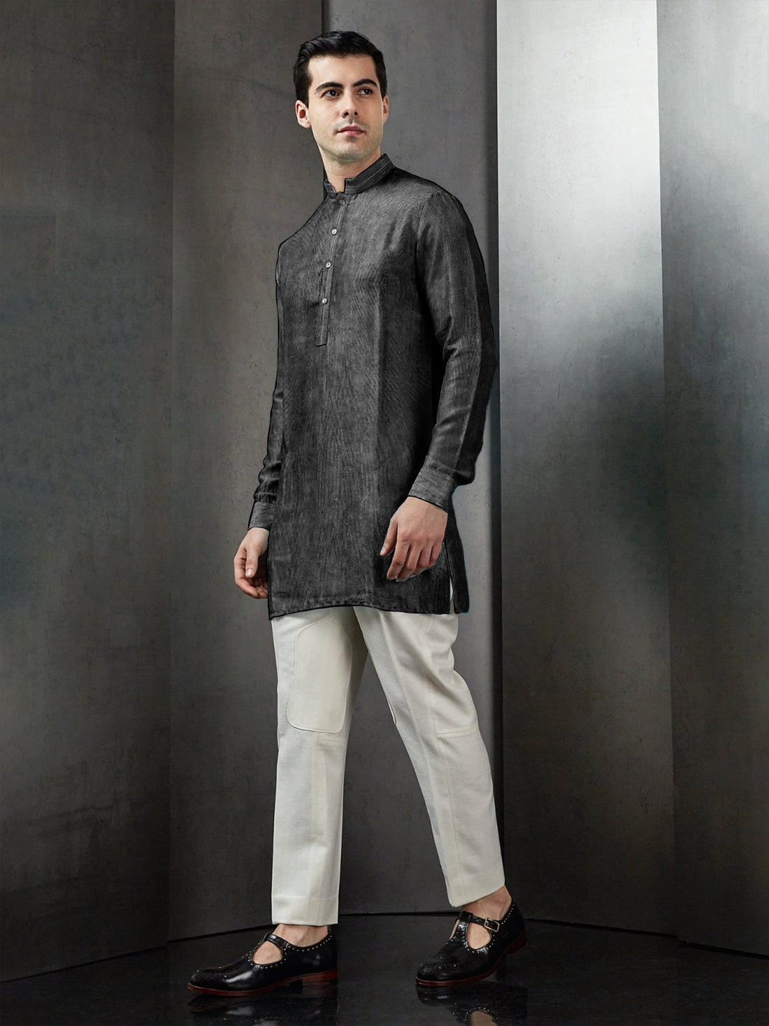 Interstellar Lines Printed Short Kurta