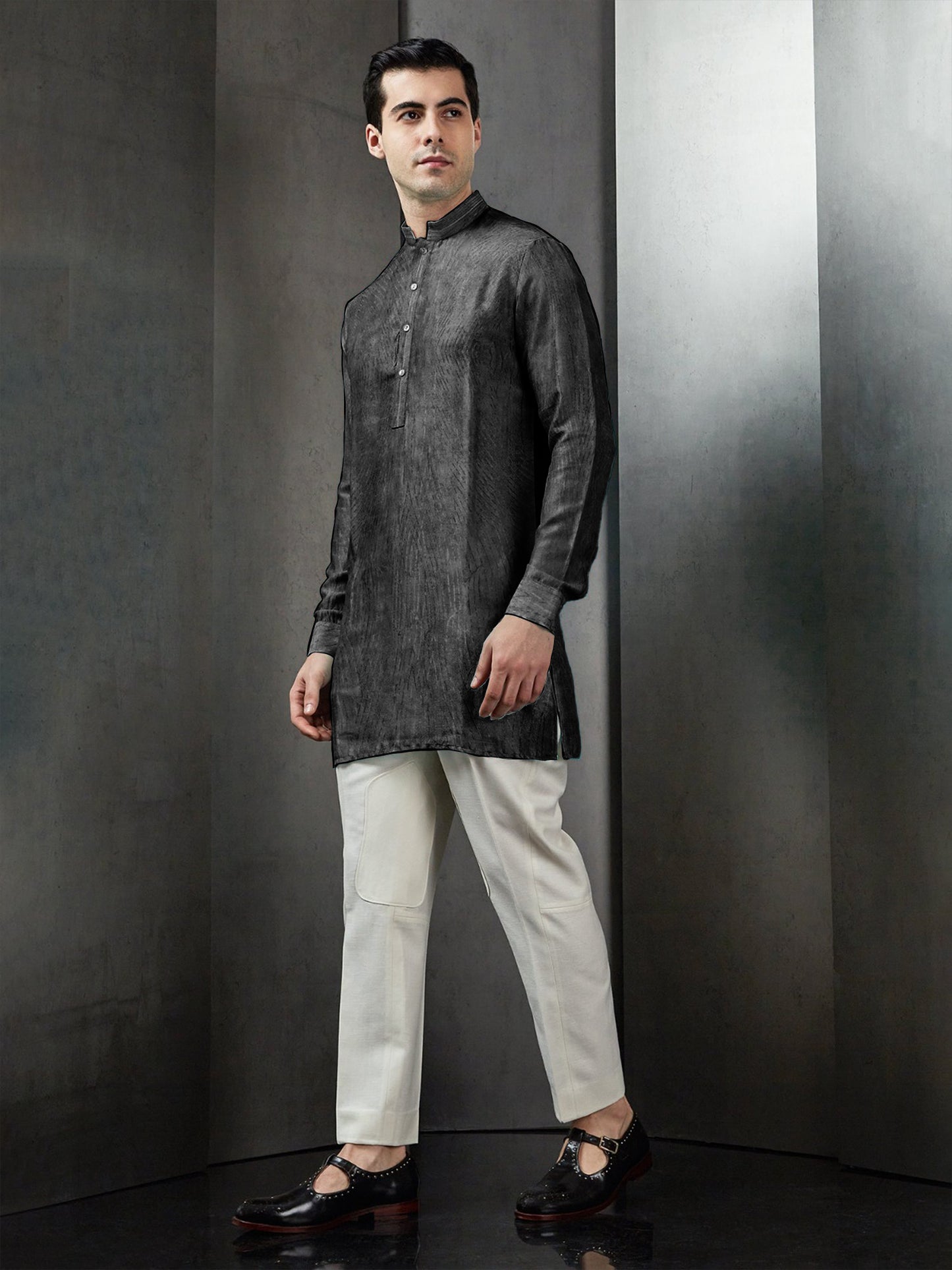 Interstellar Lines Printed Short Kurta
