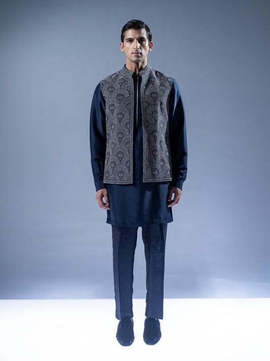 Deco Scallop Waist Jacket Set