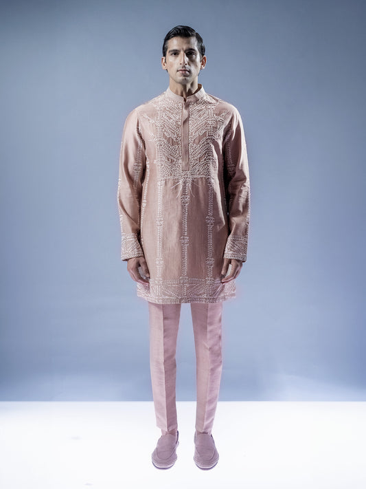 Linear Lattice Kurta Set