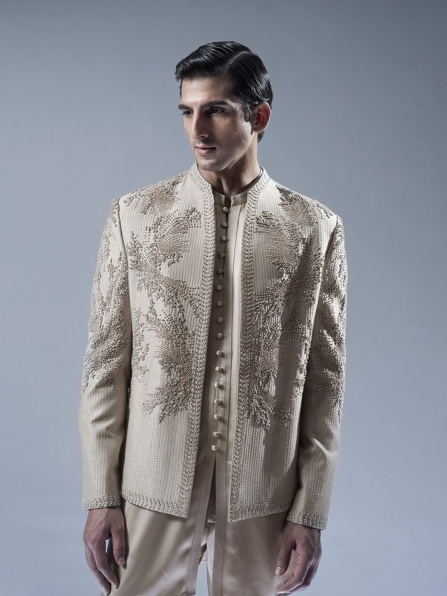 Solstice Embroidered Bandhgala Set