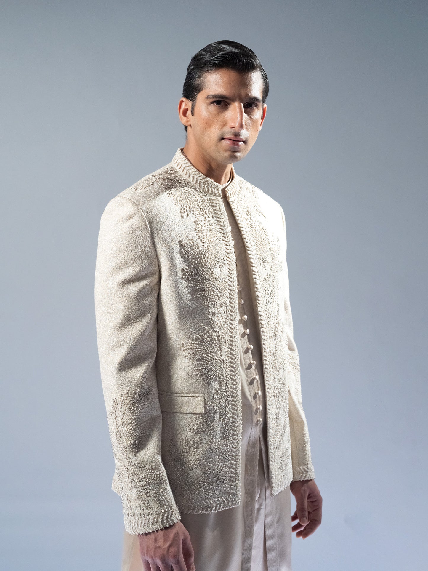 Luminous Shore Bandhgala Set