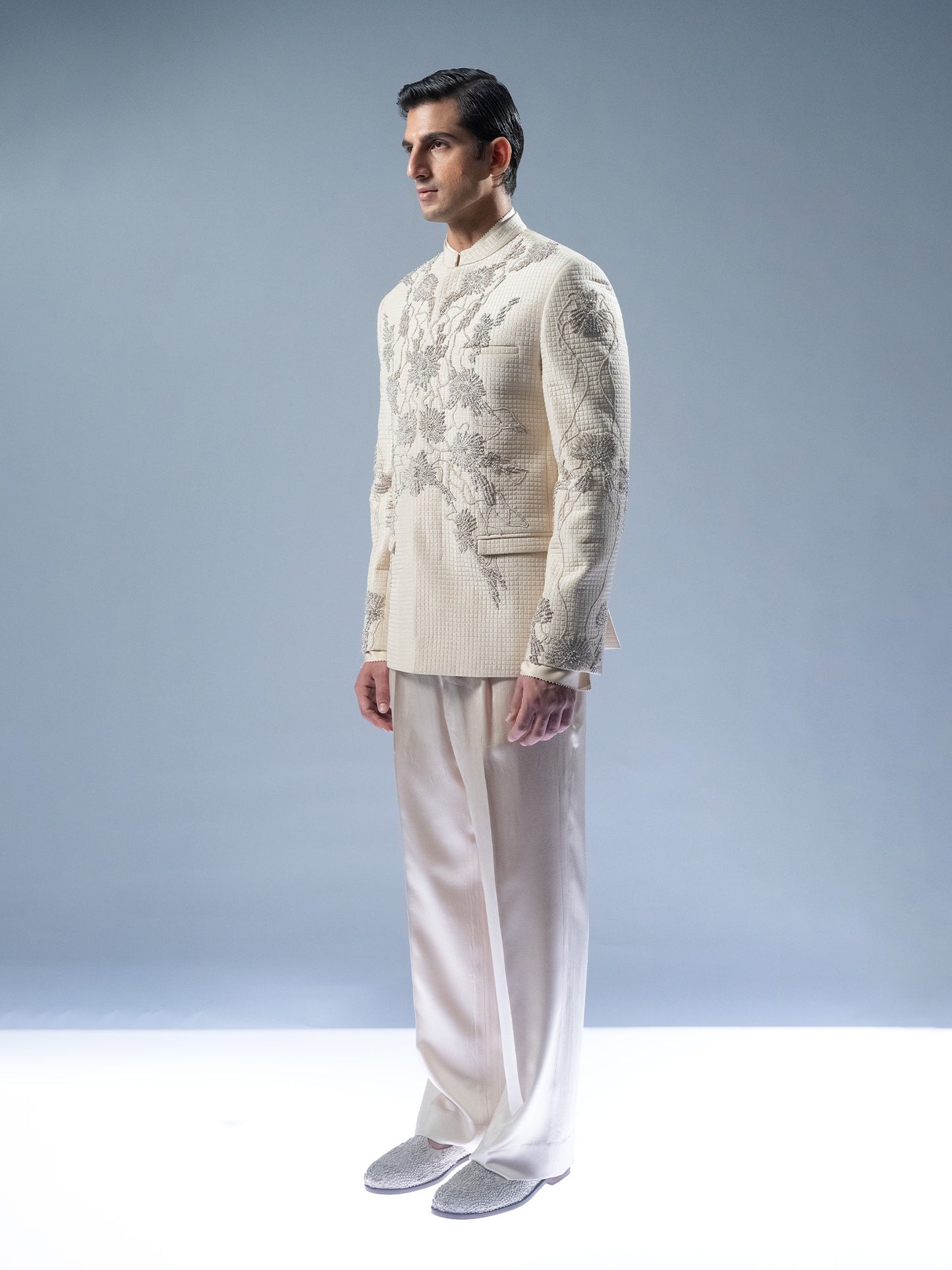Pearl Cascade Bandhgala Set