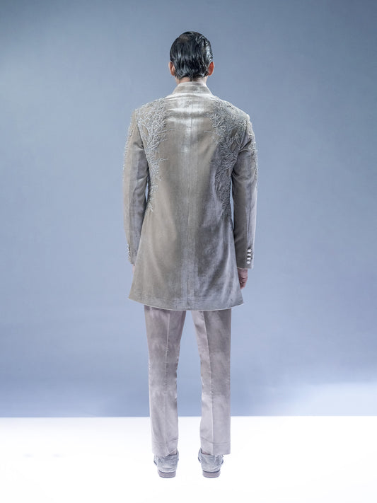 Velour Crest Sherwani