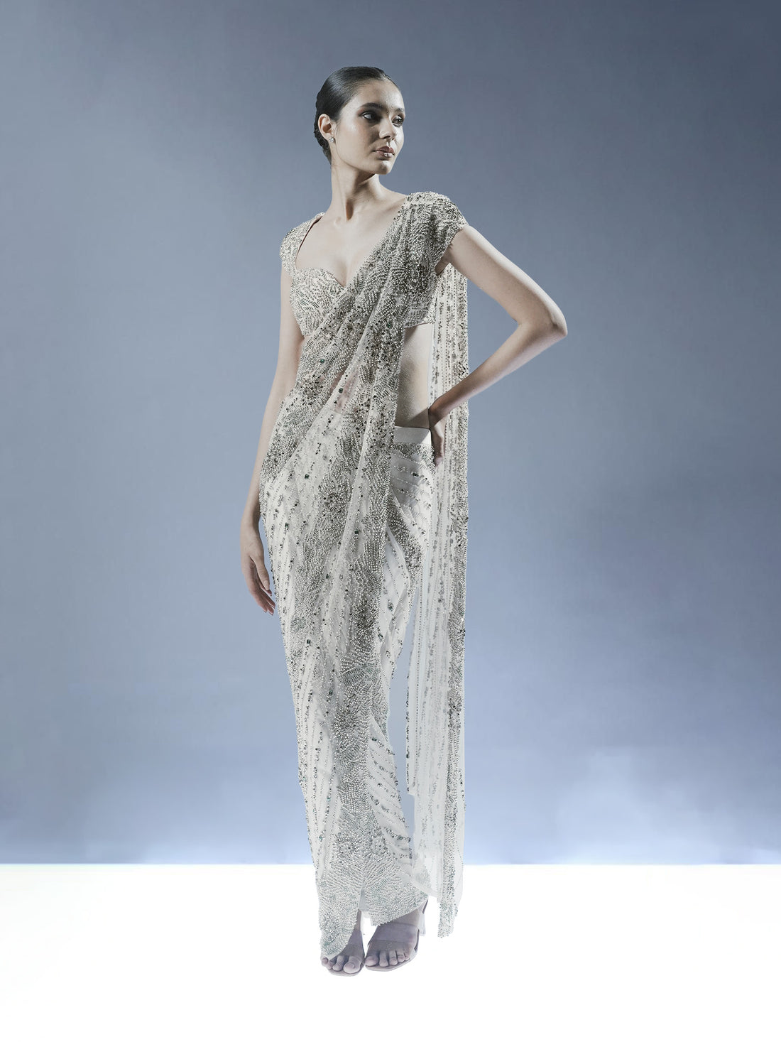 Aurora Cascade Saree