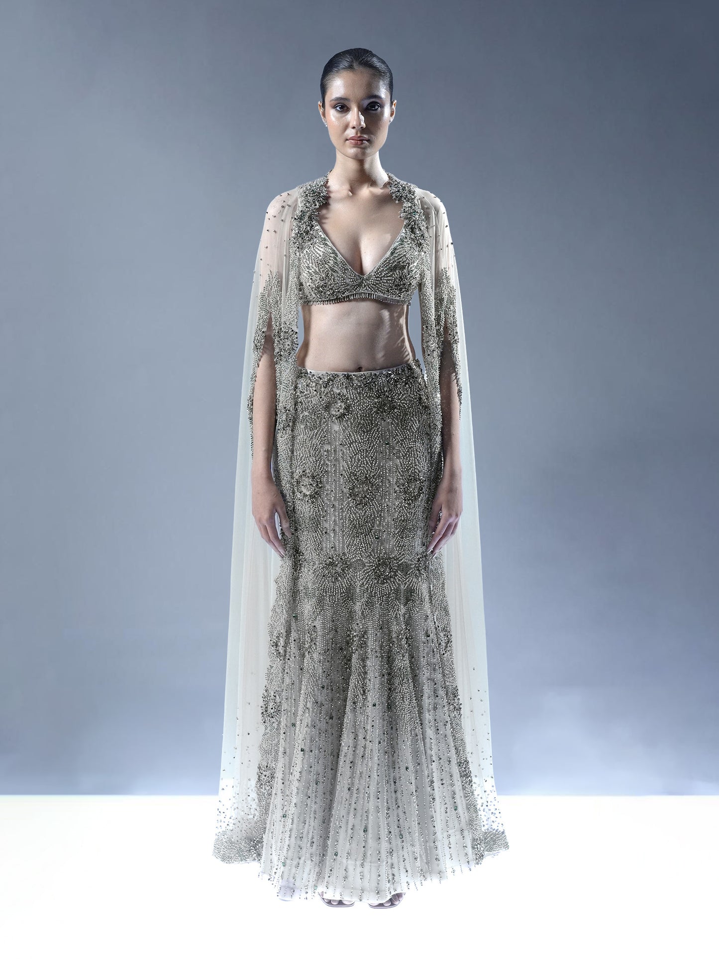 Pearl Cascade Lehenga Set
