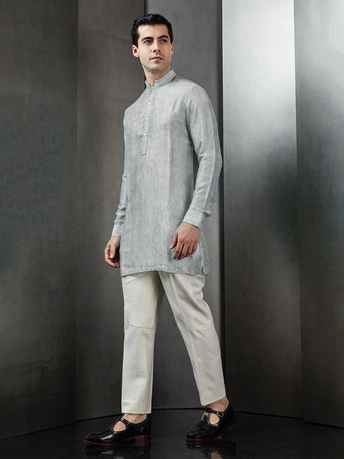 Interstellar Lines Printed Short Kurta