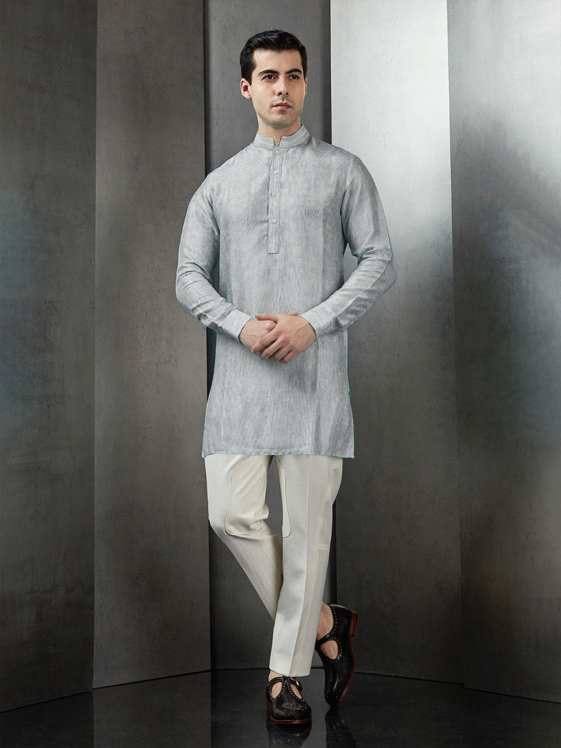Interstellar Lines Printed Short Kurta