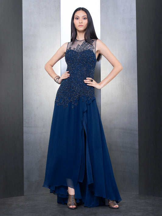 Nebula Crystal Beaded Dress