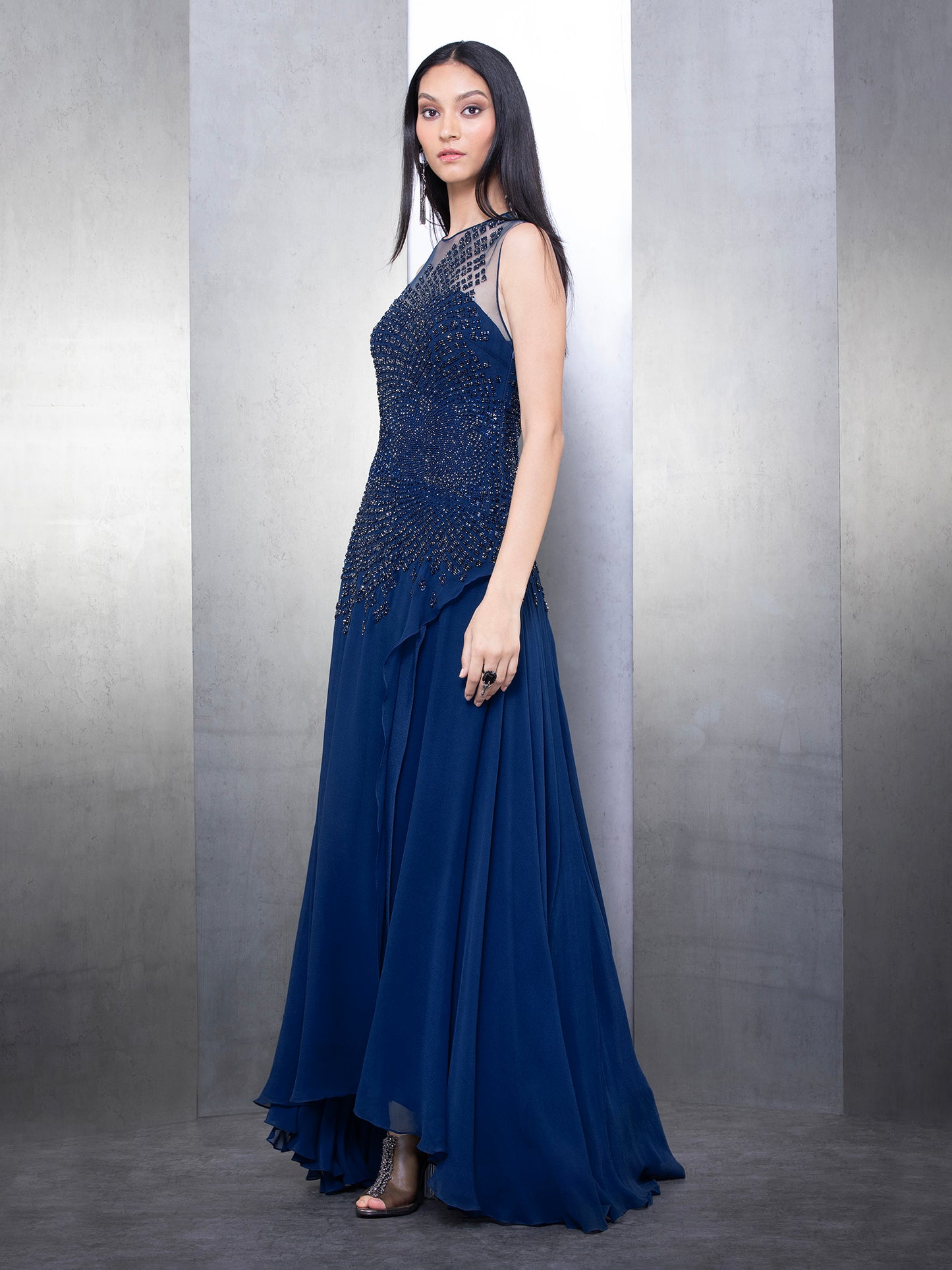 Nebula Crystal Beaded Dress