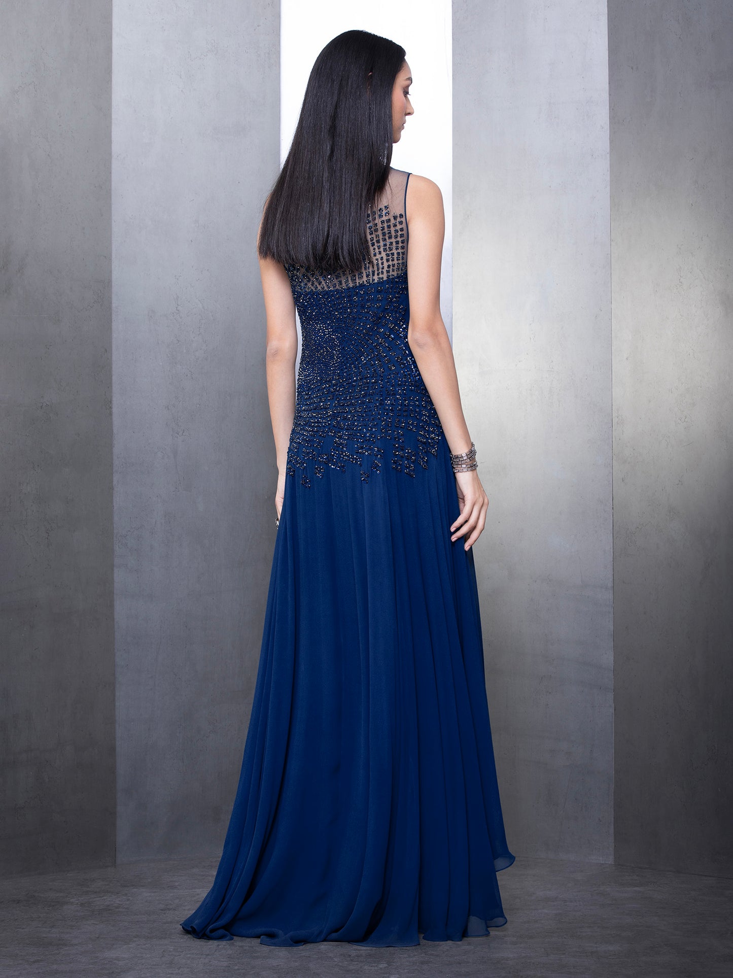 Nebula Crystal Beaded Dress