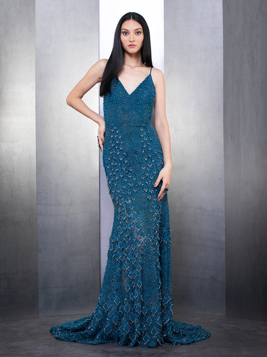 Poseidon Embellished Gown