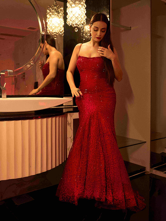 Dia Mirza In Starry Glitch Gown