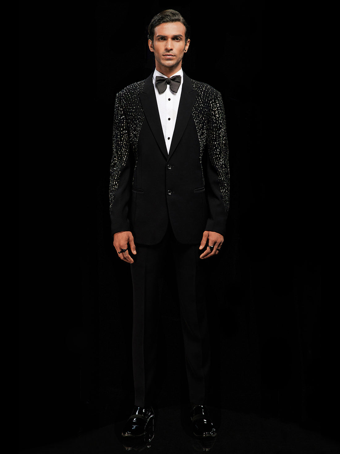 Interstellar Metal Embellished Tuxedo Set
