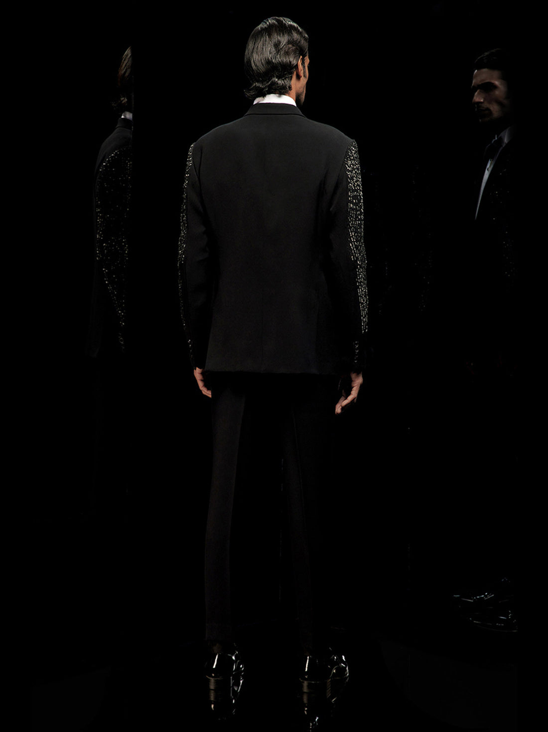 Interstellar Metal Embellished Tuxedo Set