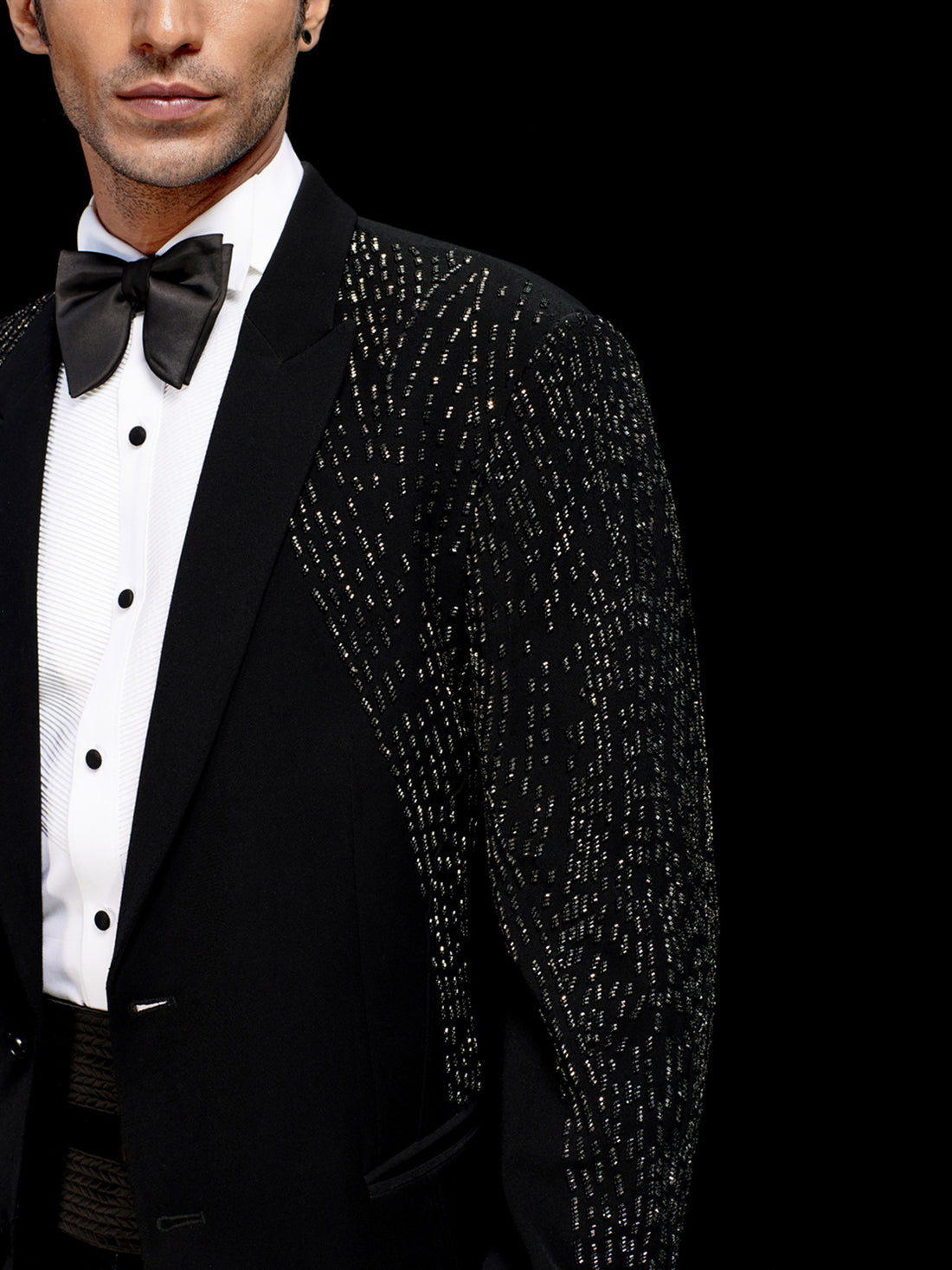 Interstellar Metal Embellished Tuxedo Set