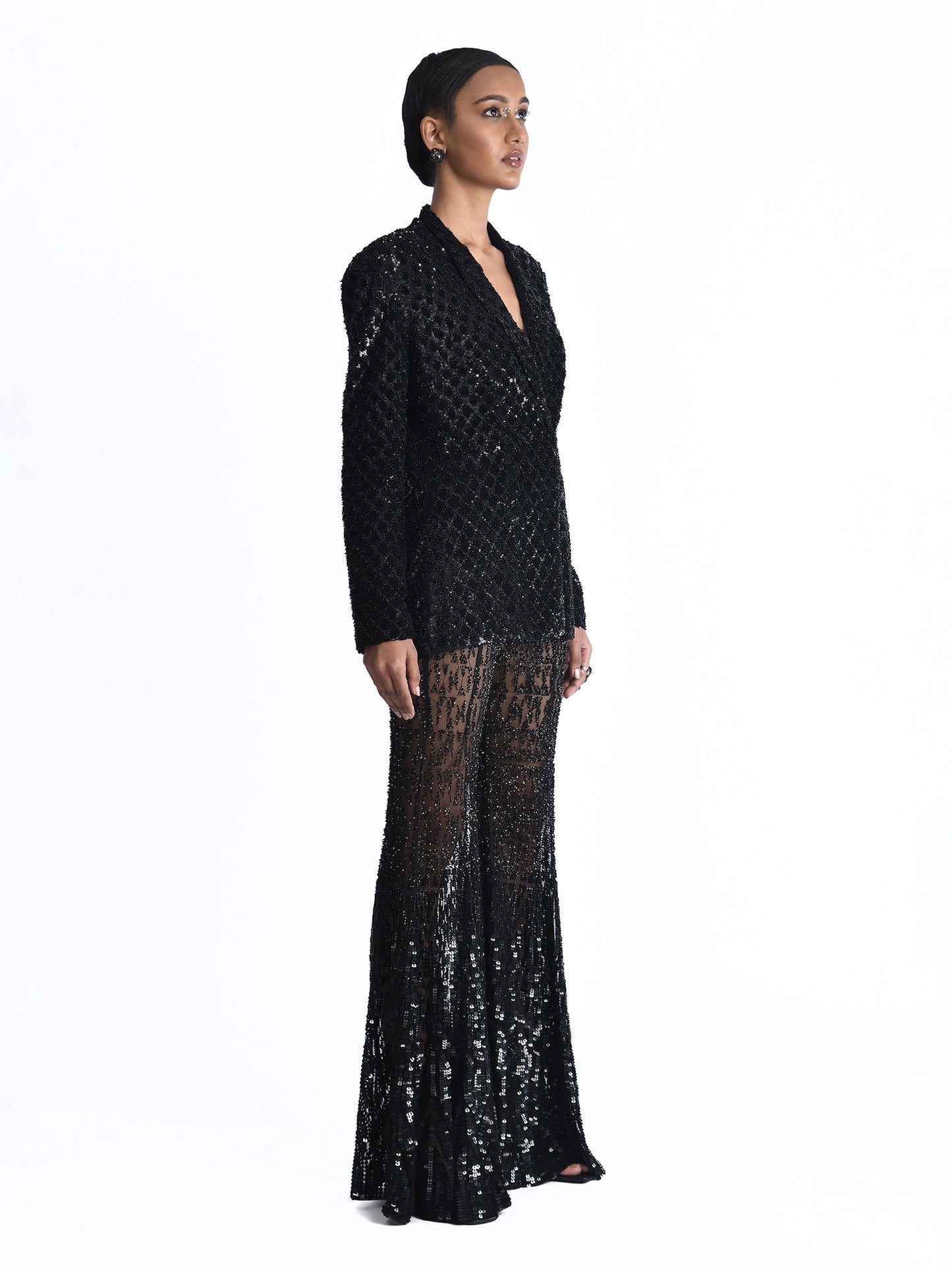 Sheeted Black Jacket