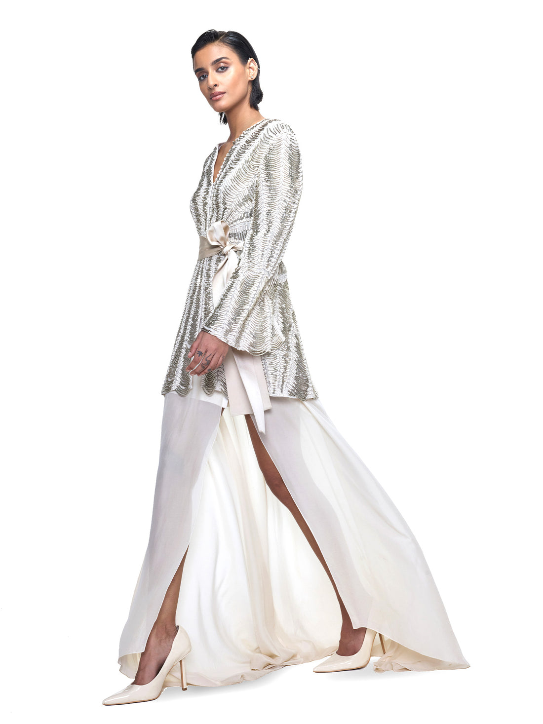 Silk Corded Metallic Jacket