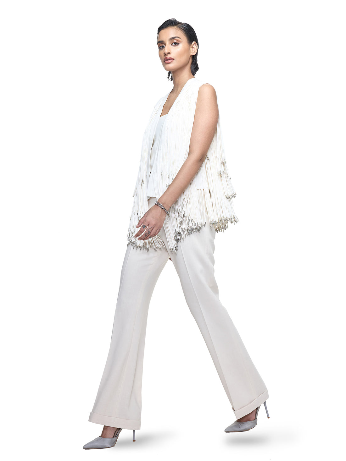 Sleeveless Fringe Jacket