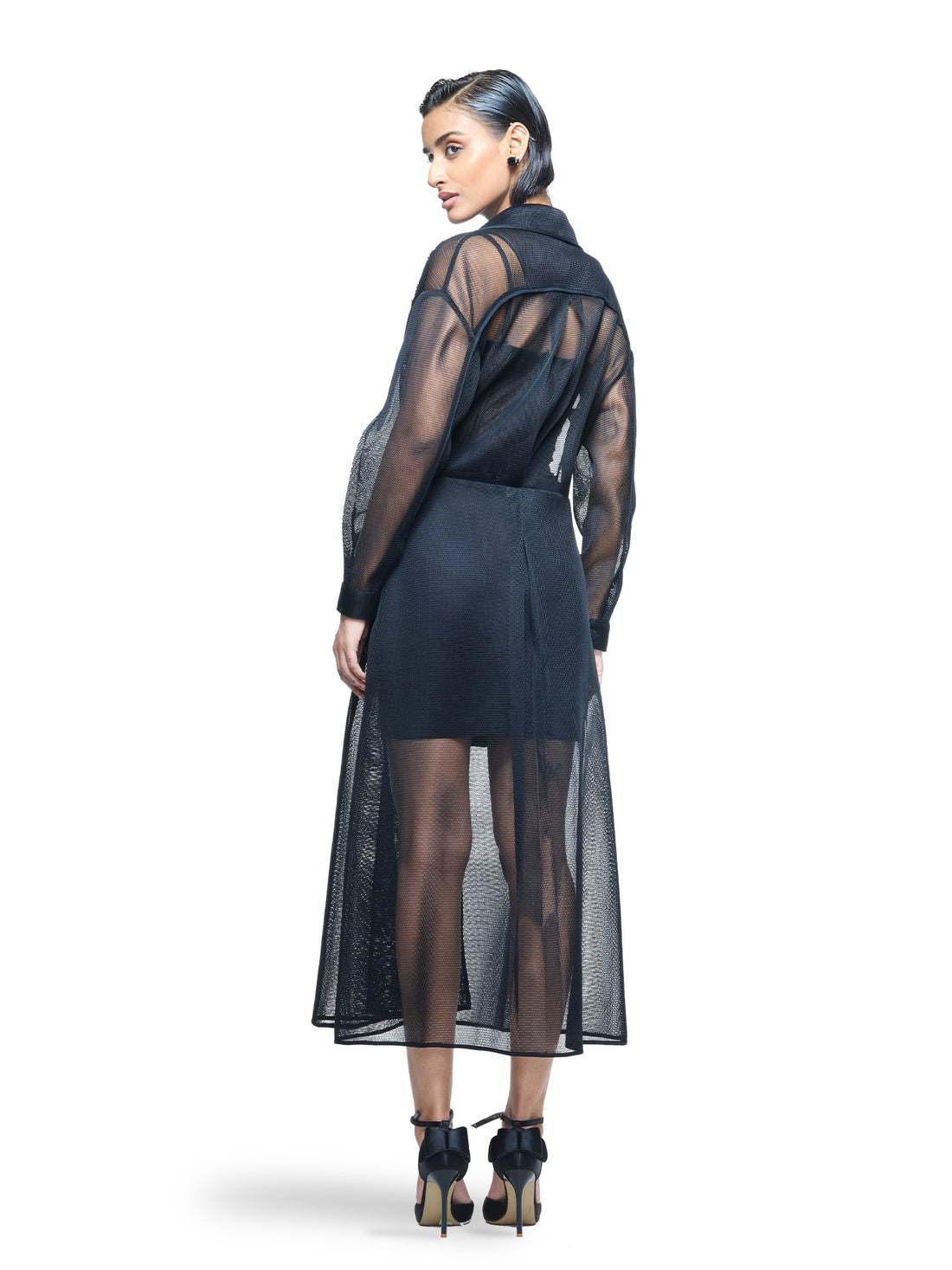 Lace Detail Sheer Jacket