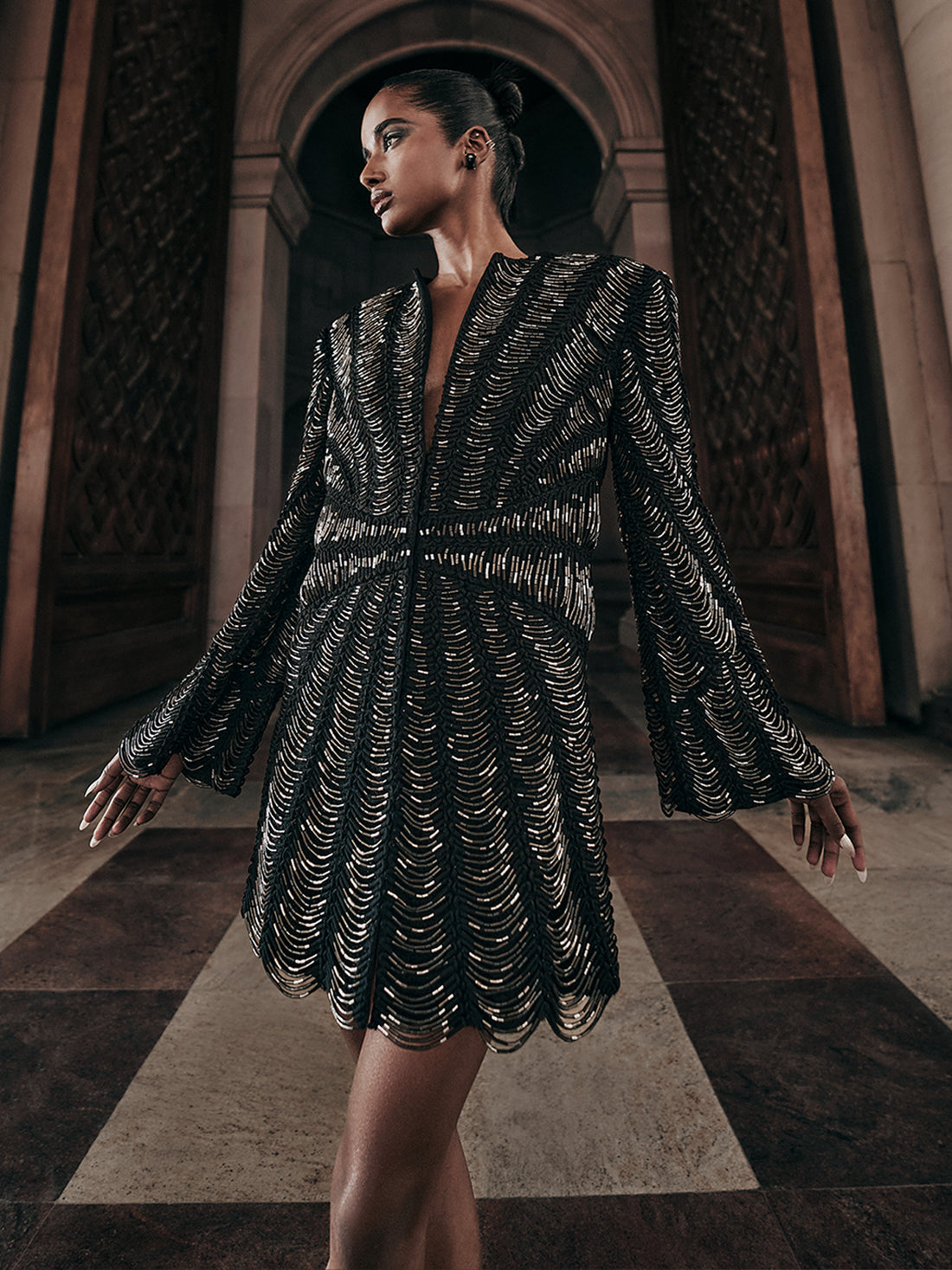 Silk Corded Metallic Jacket