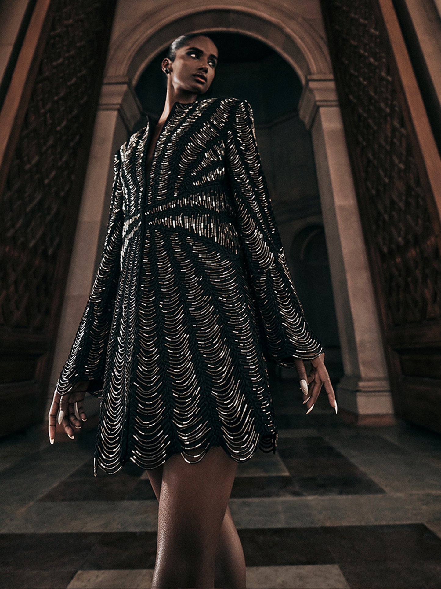 Silk Corded Metallic Jacket