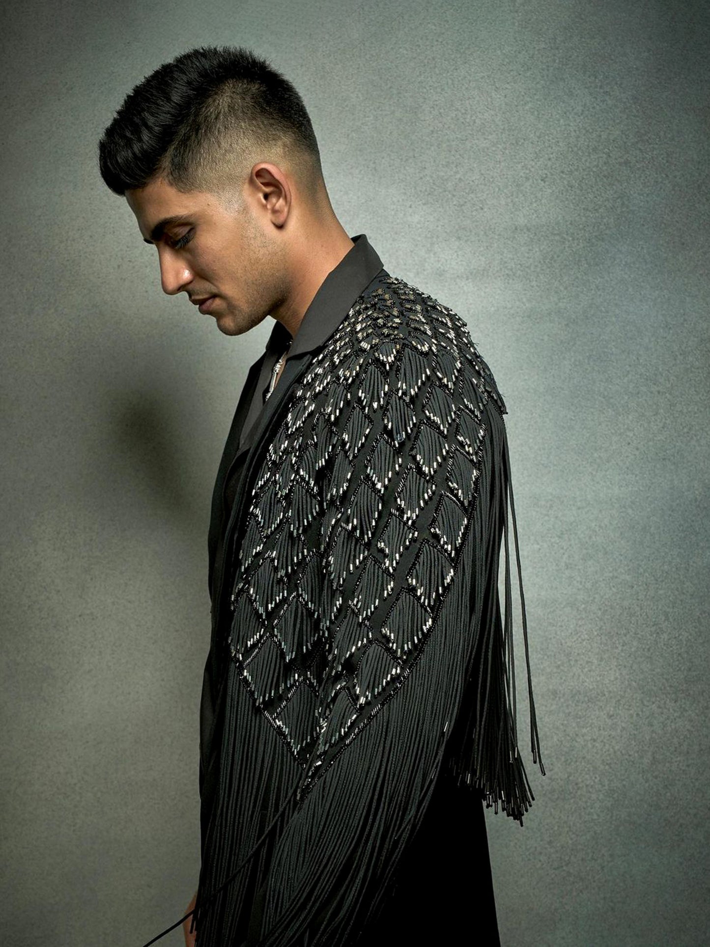 Shubman Gill In Diamond Fringe Jacket