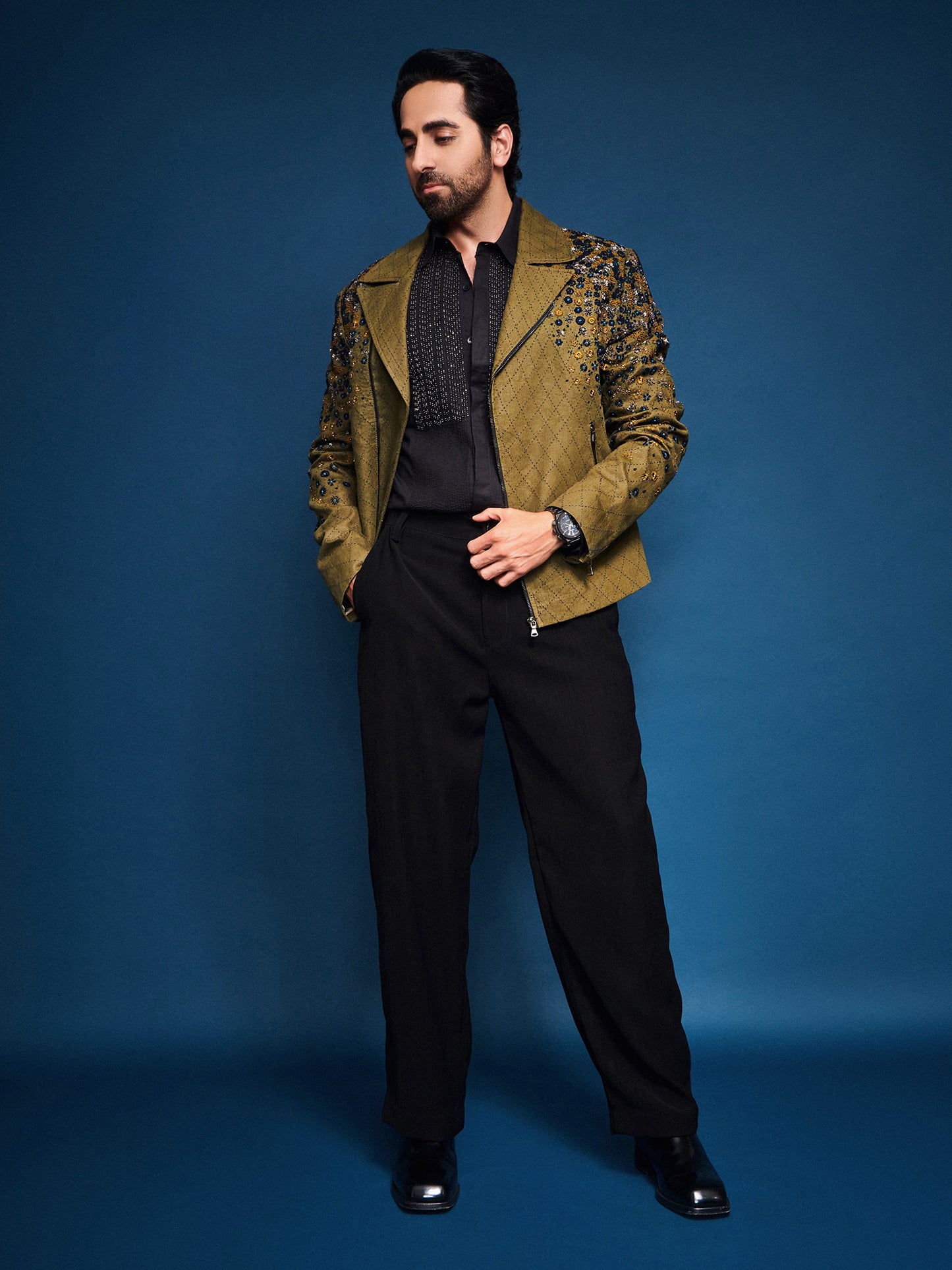 Ayushmann Khurrana In Biker Bomber Jacket