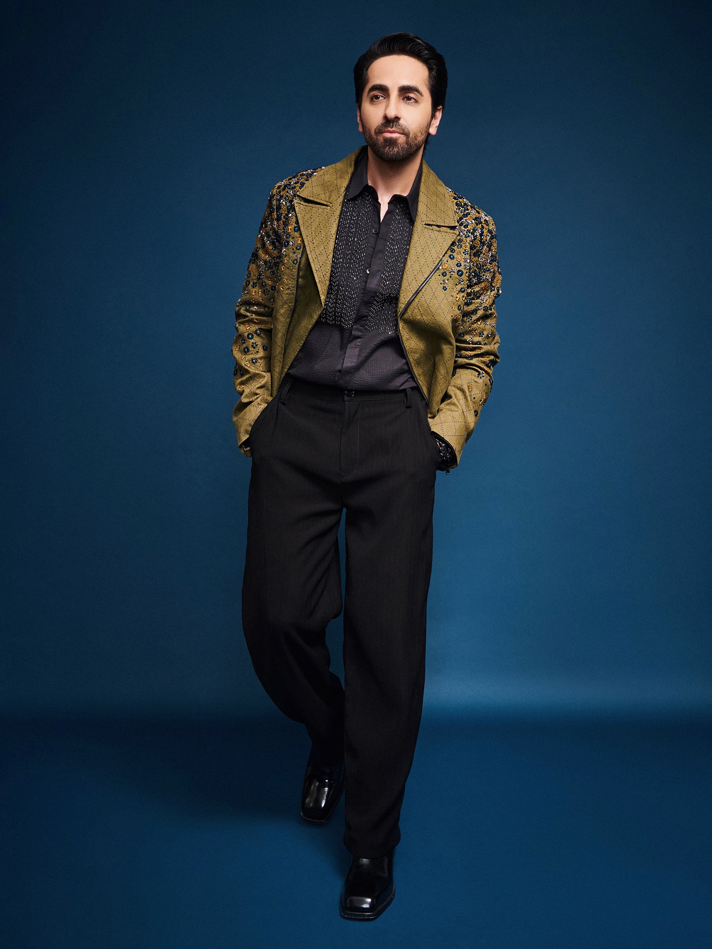 Ayushmann Khurrana In Biker Bomber Jacket