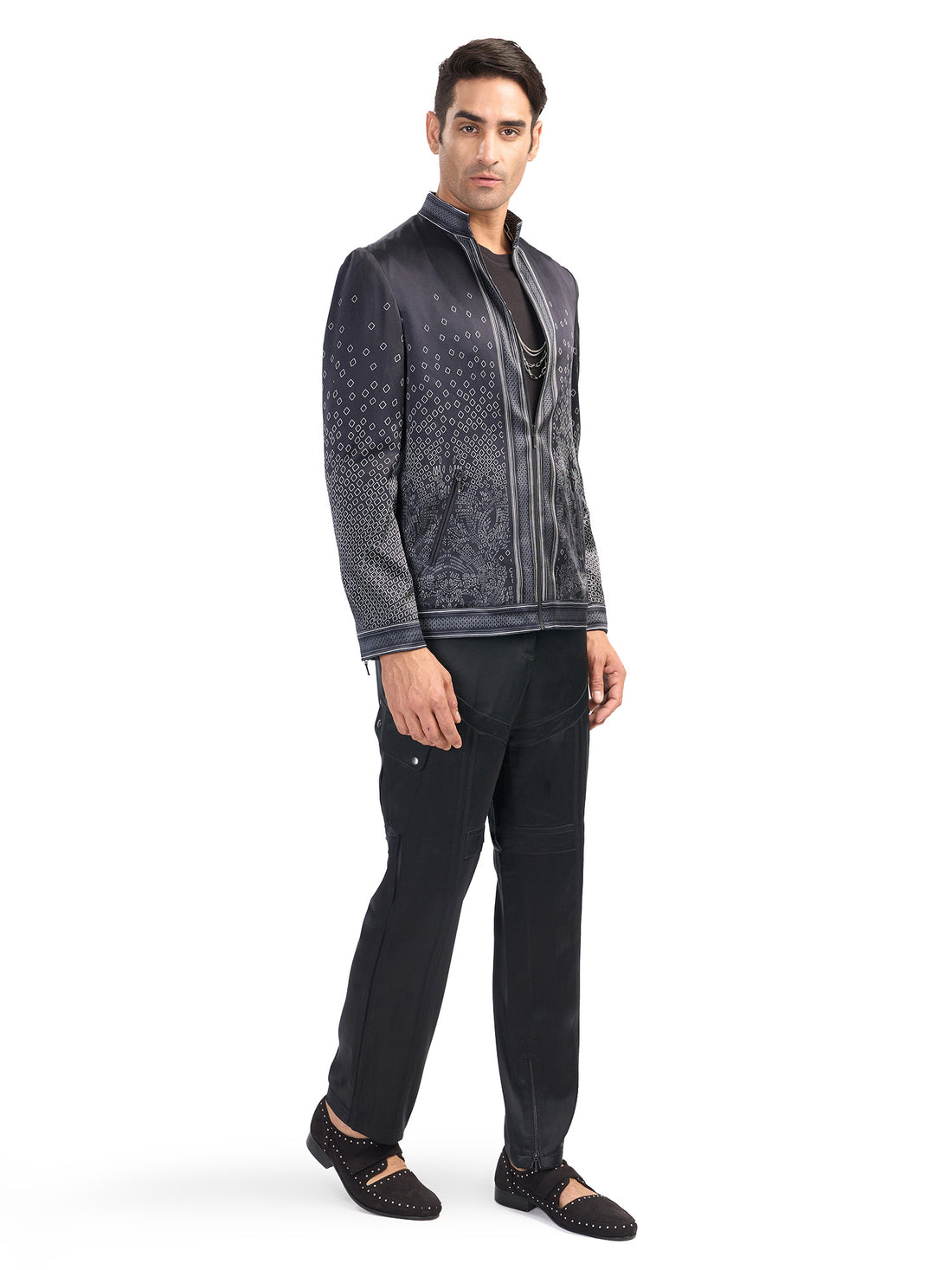 Terazzo Fading Boxes Bomber Jacket