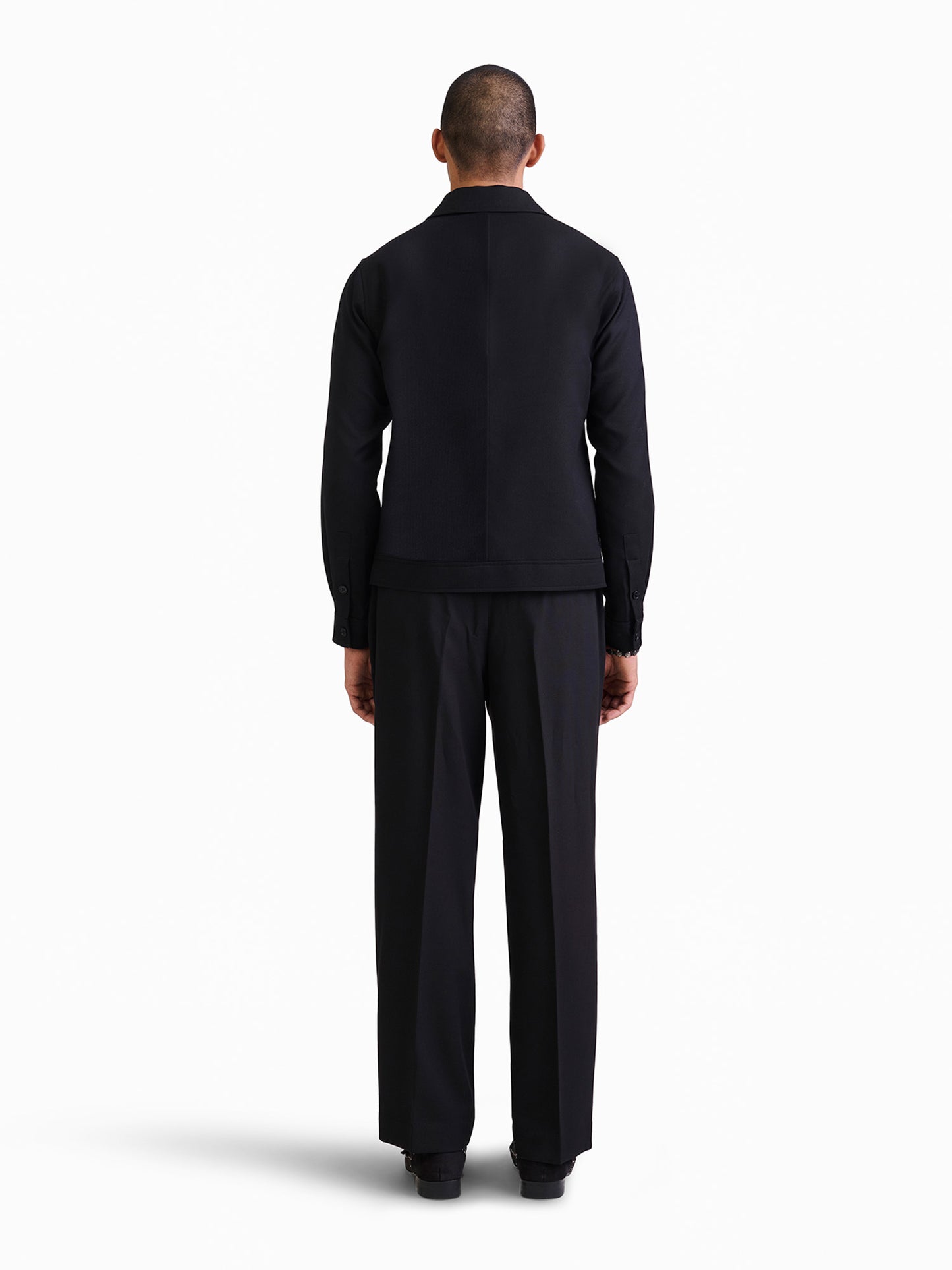 Navy Lycra Bomber Jacket