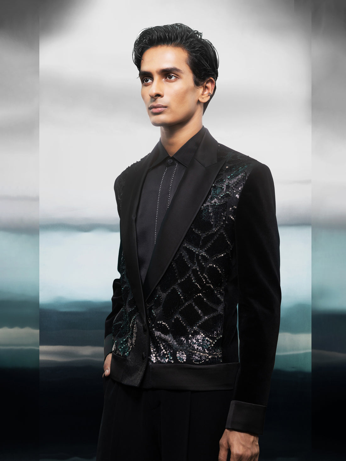 Midnight Mosaic Velvet Jacket