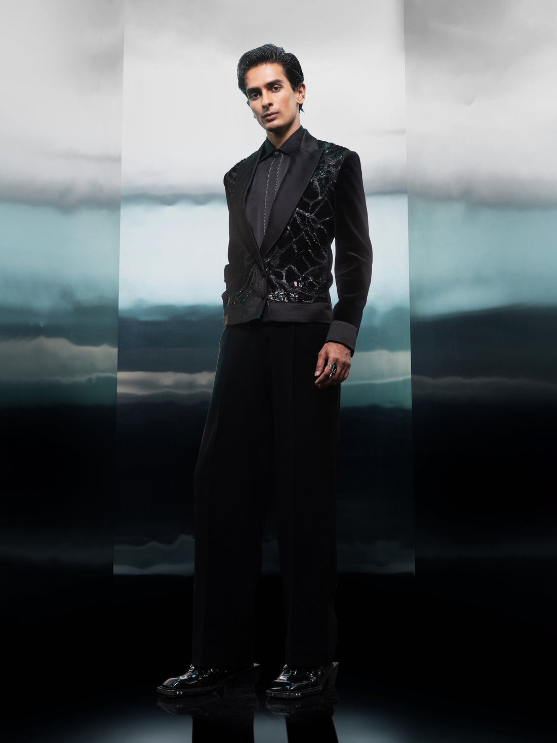 Midnight Mosaic Velvet Jacket