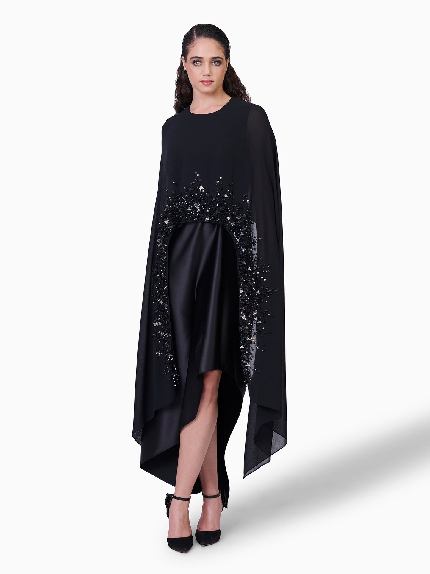 Asymmetrical Embellished Dress