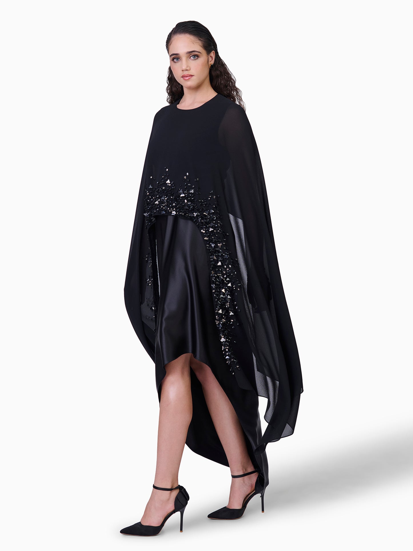 Asymmetrical Embellished Dress