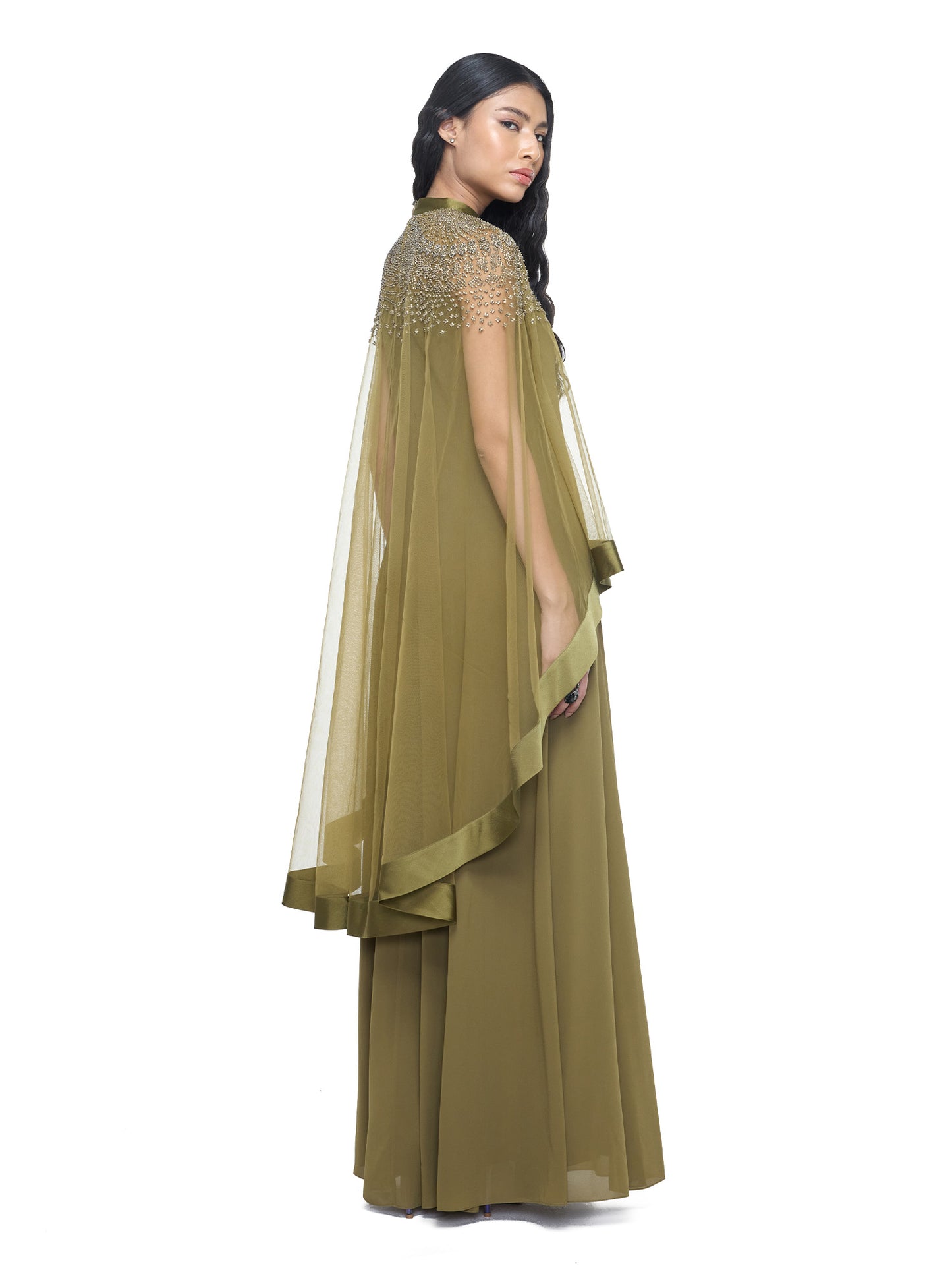 Olive Strapless Kaftan