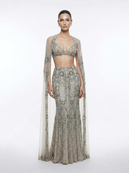 Pearl Cascade Lehenga Set