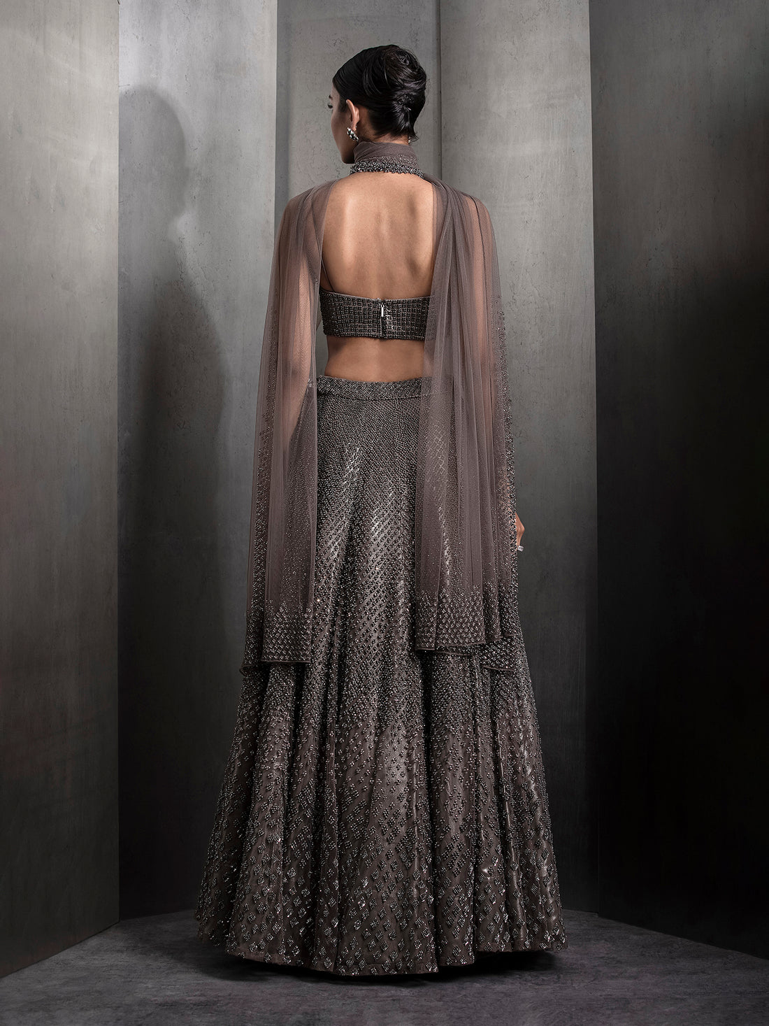 Gunmetal Kepler Lehenga Set