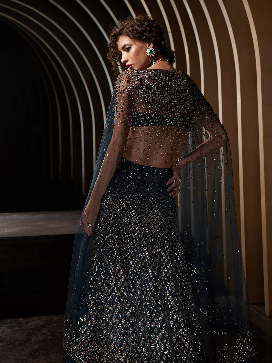 Crest Metallic Lehenga Set