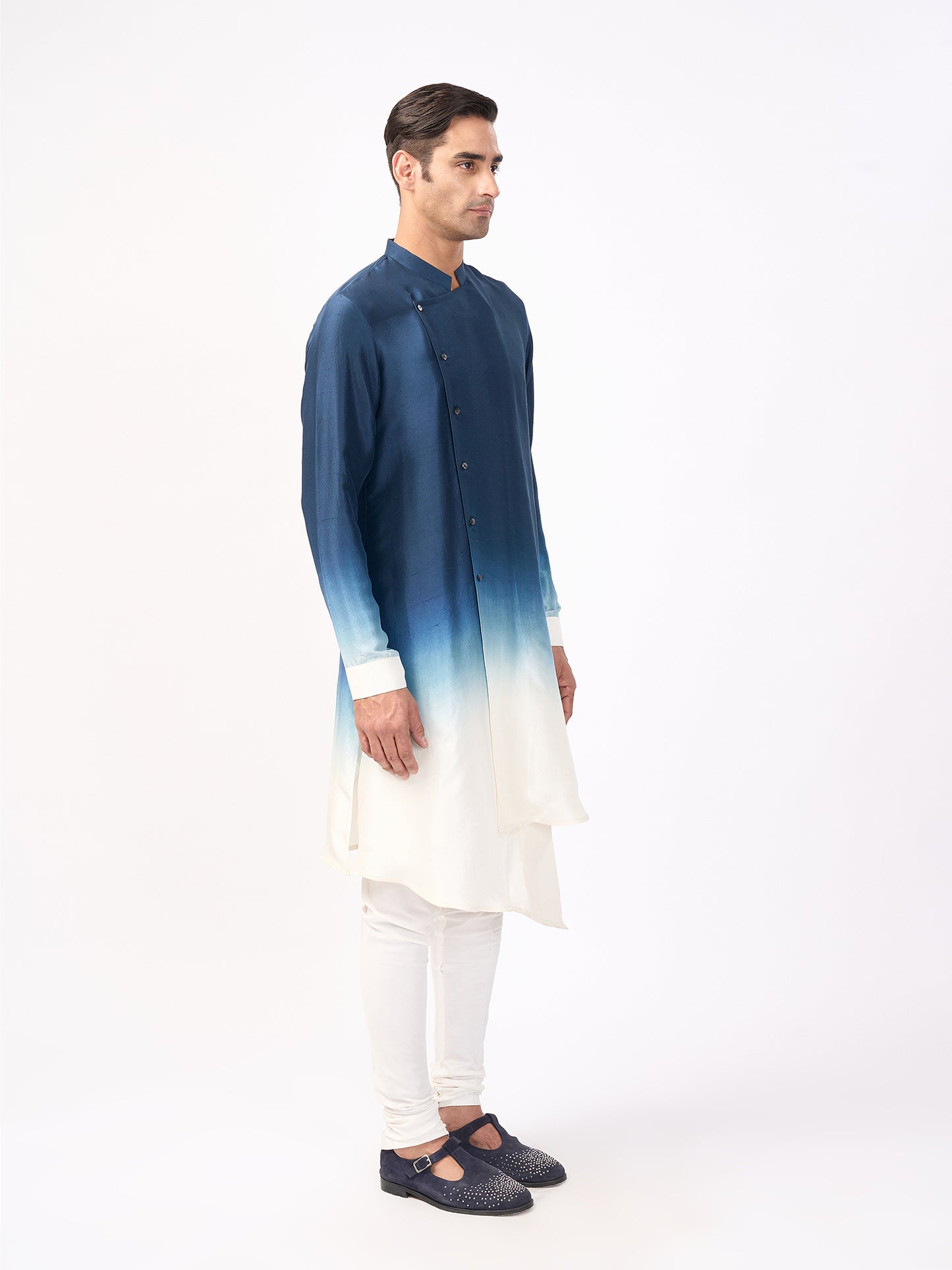 Asymmetrical Ombre Kurta Set