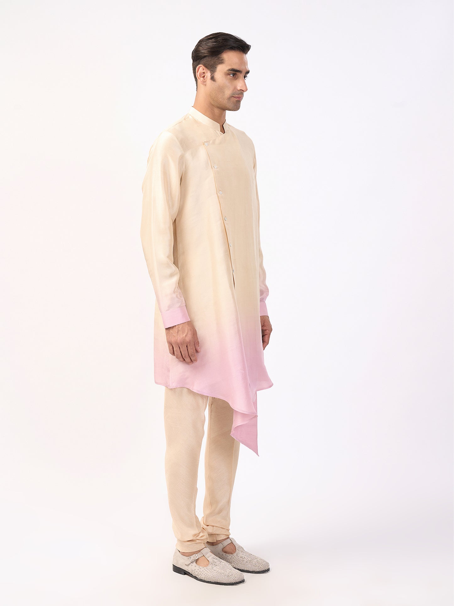 Asymmetrical Ombre Kurta Set