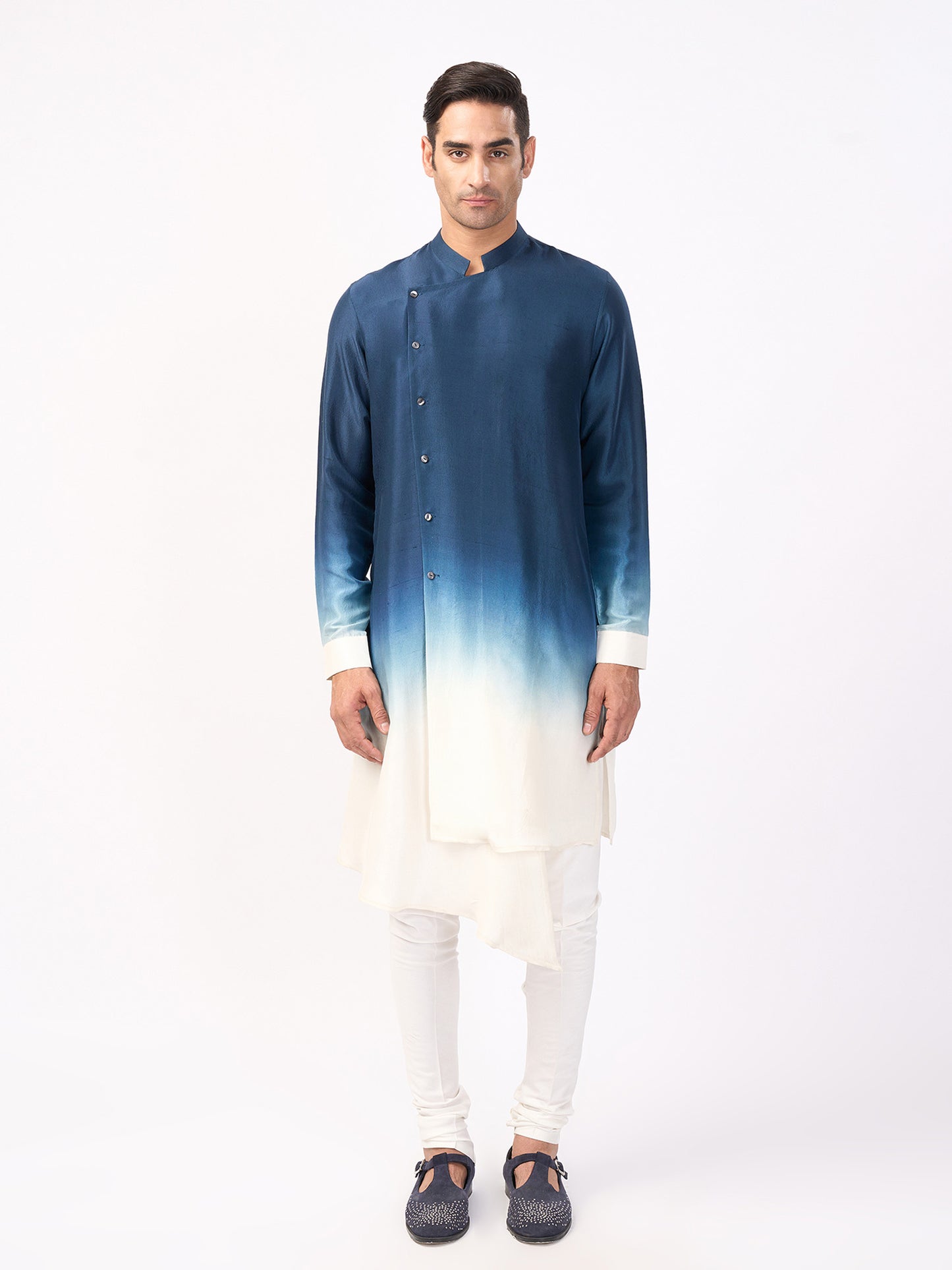 Asymmetrical Ombre Kurta Set
