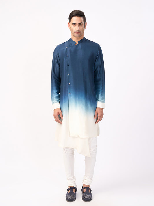 Asymmetrical Ombre Kurta Set