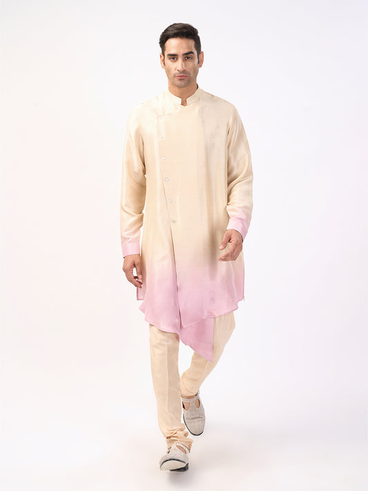 Asymmetrical Ombre Kurta Set