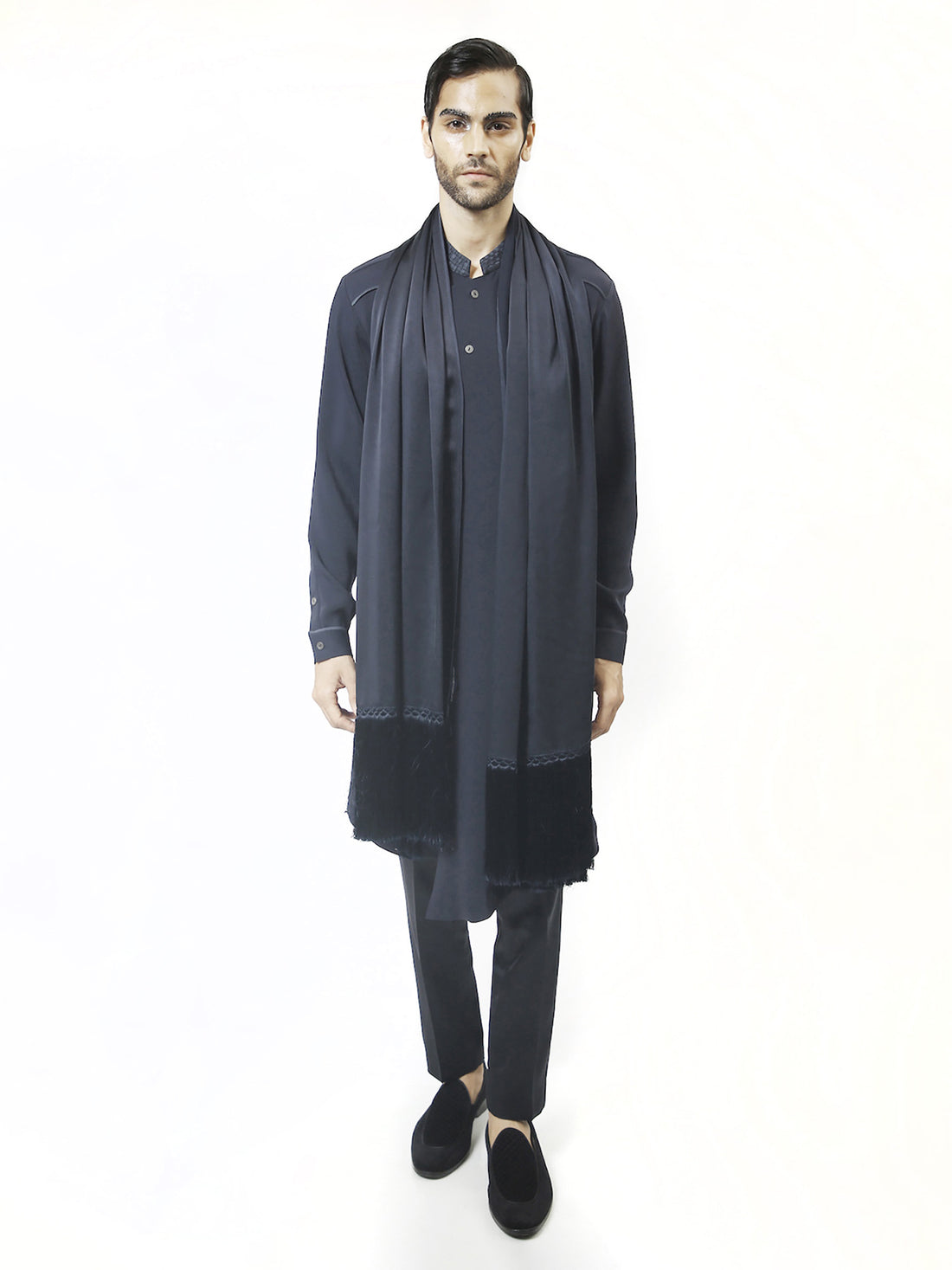 Navy Pathani Kurta