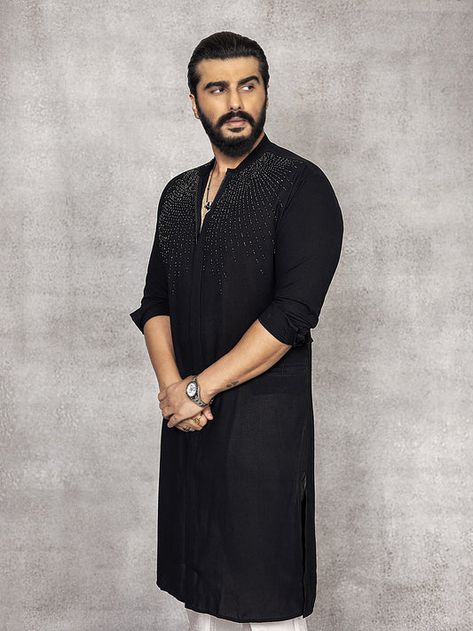 Arjun Kapoor In Embroidery Zipper Kurta