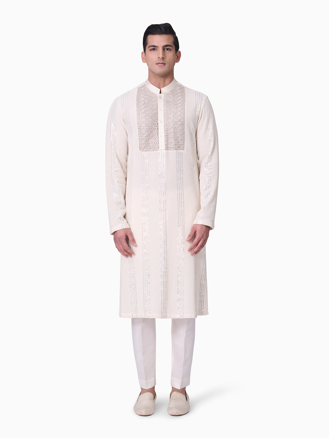 Ivory Embroidered Kurta Set